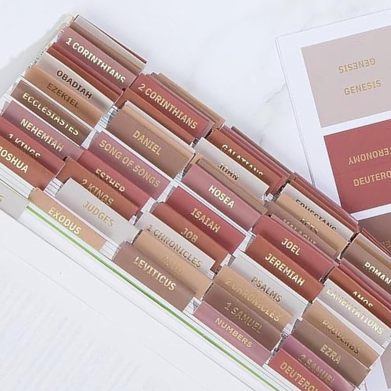 Daybreak 41 Decorative Bible Tabs for Women (96 Pieces) - Earth Tone Neutral Gold Foil Bible Tabs - Laminated Bible Labels Tabs – Remove & Replace Bible Index Tabs - Bible Study Supplies for Women (Sunset) - Image 1